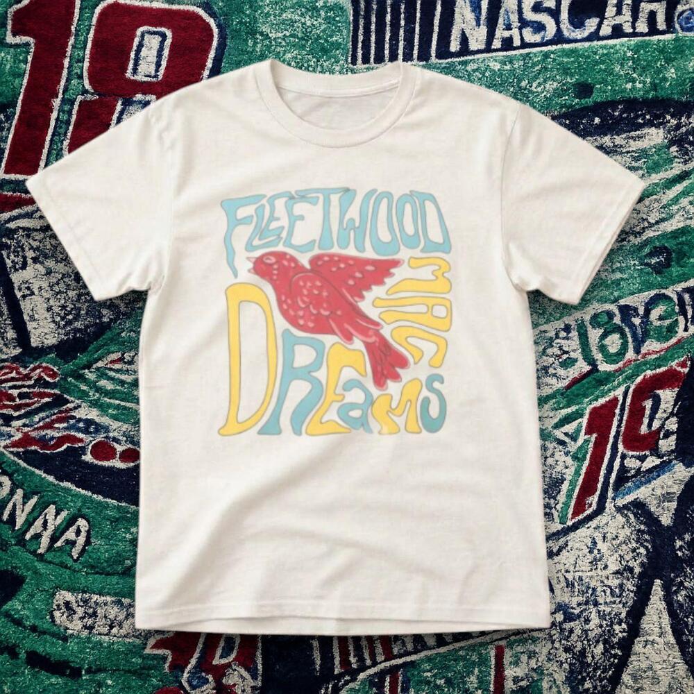 Y2K Retro Fleetwood Mac Dreams Bird Graphic Tee Cream Unisex